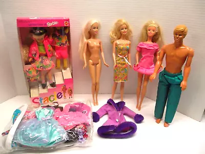 Lot Of Vintage Barbie Doll's Ken Clothes & Stacie Barbie's Sister New In Box • $20