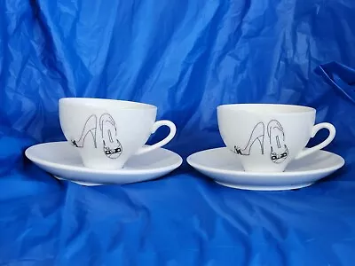 Shoe Lover Tea Cup+saucer Sets By Verdici Design Rhinestones Pre-owned • $13.90