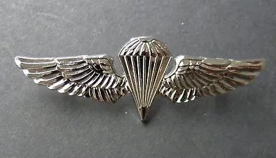 Paratrooper Navy Marines Jump  Wings Silver Colored Lapel Pin Badge 2.8 Para • $7.94