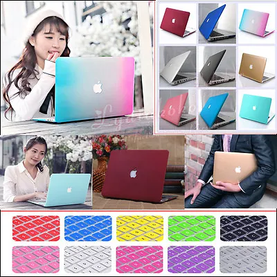 2in1 Rubberized Quicksand Hard Case Cover Cut-out For MacBook Air 11 13 /Pro 13  • $10.99