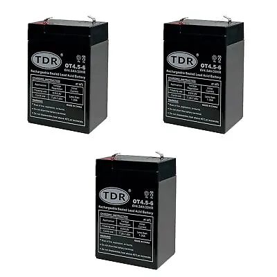 3x 6v 4.5ah Battery For 6 Volts 4.5Ah 4.0Ah Kids Car Ride On Toys Scooter Bike • $62.06