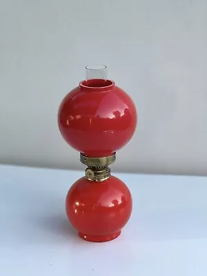 Retro Red Round Glass Kerosene Oil Lantern. • $48.85