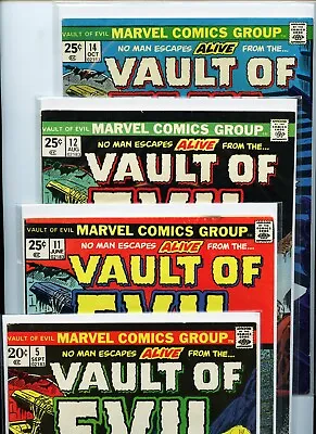 Vault Of Evil #5 #11 #12 And #14 Marvel Comics Lot Of 4 Books • $67