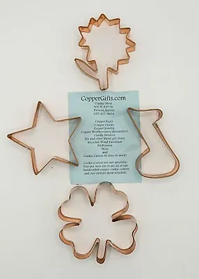 £29.69 • Buy Set Of 4 BRAMAN Copper Cookie Biscuit Cutters Music Note Star Shamrock Flower