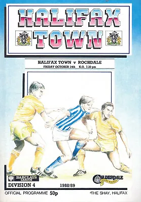 Halifax Town V Rochdale 14/10/1988 • £3.50