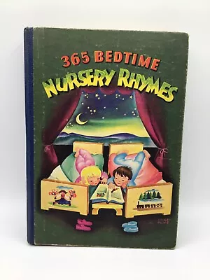 Vintage Hardcover Children's Book 365 Bedtime Nursery Rhymes 1946 Whitman • $20