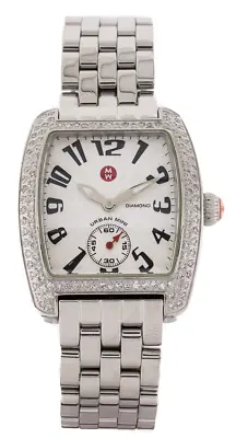 Michele Deco Urban Mini Watch Silver Dial Diamonds Quartz Retail: $1995 PREOWNED • $795