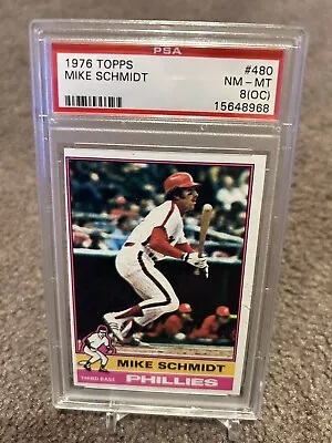 1976 Topps #480 Mike Schmidt Philadelphia Phillies HOF PSA 8 NM-MT HOF • $76.40