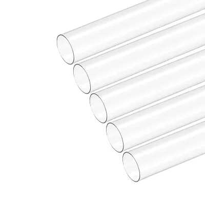 Plastic Pipe Rigid Tube Clear 0.6 (15mm) ID 0.63 (16mm) OD 6  (150mm) 5pcs • $7.20