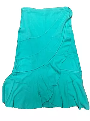  Dunes Skirt Maxi Womens Small Green Beachy Boho Mexico Travel Relax • $68.51