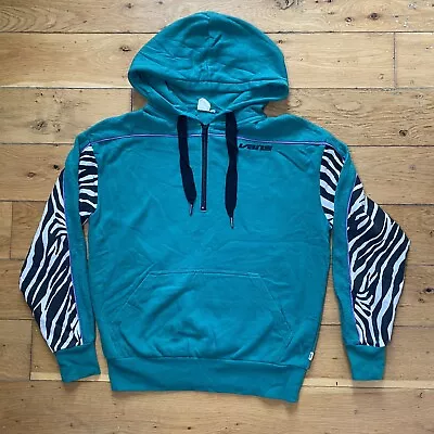 Vans Womens Hoodie XS Green And Zebra Print Skater Colourful VGC • £24.99