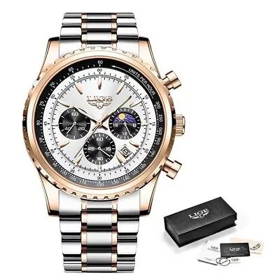 Luxury New Men Quartz Men's Waterproof Luminous Watch Date Chronograph Sport • £22.20