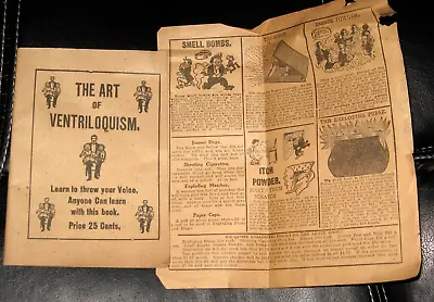 Ca 1920's The Art Of VENTRILOQUISM Booklet Learn To Throw Your Voice Novelty VTG • $8
