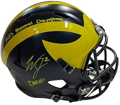 Will Johnson Signed Michigan Inscribed Full Size Helmet Beckett Witness Coa • $399.99