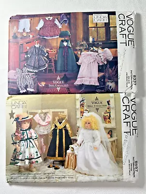 2 Vogue Patterns #8557 & #8337 American Girl Size Doll 18  Outfits + Doll UNCUT • $18