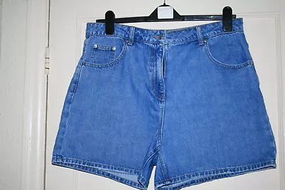 Size 16 Next Blue High Waisted Denim Shorts • $2.51