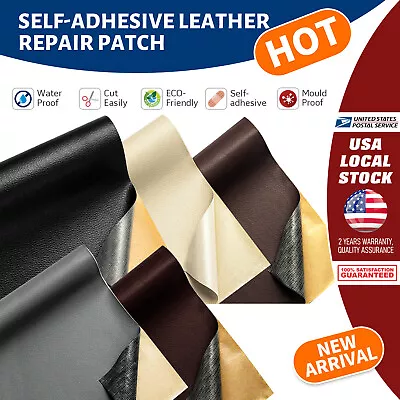 Leather Patch Repair Tape Self-Adhesive Vinyl Leather Repair For Car Seats Sofa • $7.99