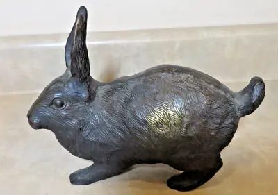 Vintage Metal Bronze Bunny Rabbit Figurine Statue Garden Easter Art Decor 5.7  • $149