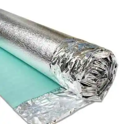 3mm Silver Acoustic Underlay - Wood Or Laminate Flooring Comfort Insulation • £8.95