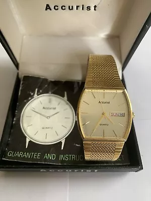 Men’s Gold Toned Accurist Watch. £9.99 Start Best Offer No Reserve Auction  • £9.99