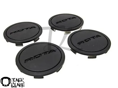 Rota Wheels Center Caps Flat Black Z Cap 4pcs Replacement G-force Torque Grid • $50