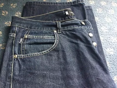 Mens Retro YVES SAINT LAURENT Blue Straight Jeans W38 L29 • £10.99