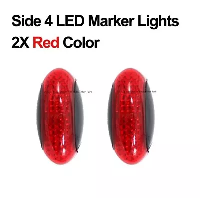 2X 12V 24V Red Lens Red Clearance Lights  LED Marker For Trailer Truck Bus 4x4 • $30