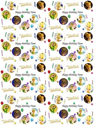 Tinkerbell Personalised Birthday Gift Wrapping Paper 3 Designs ADD NAME • £4.19