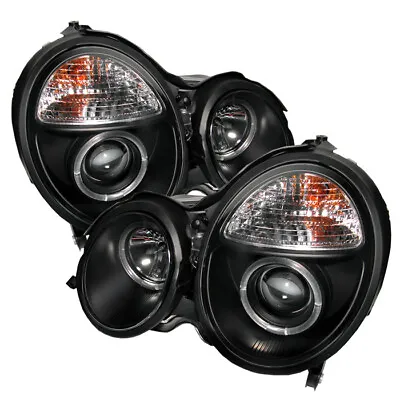 Mercedes Benz 00-02 W210 E320 E350 E430 E500 E55 Black Halo Projector Headlights • $254.33