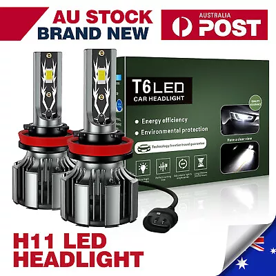 H11 H8 H9 LED Headlight Kit Bulbs 2000W 300000LM 6000K Globe Bulbs High/Low Beam • $30.30