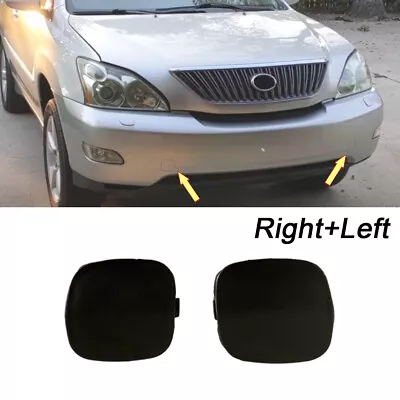 Pair Black For Lexus RX330 RX350 04-09 Front Bumper Tow Hook Cover Cap Accessory • $11.74