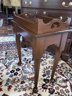 Mahogany Tray Top Table Pad Feet Side Table • $395