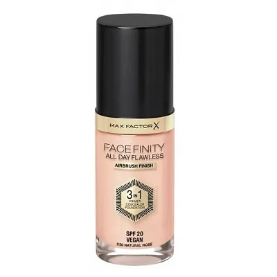 3614225851612 Facefinity All Day Flawless 3w1 Kryjący Podkład W Płynie C50 Natur • $13.76