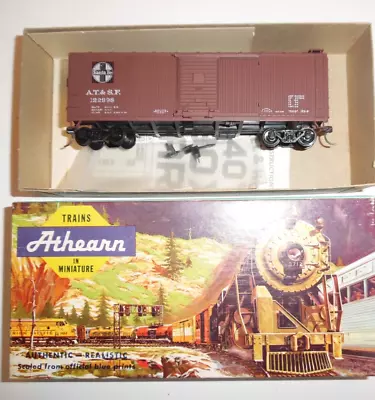 Athearn HO Train 40' WOOD SIDE Box Car SANTA FE W/kadee COUPLERS BUILT • $16.99