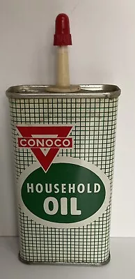 Vintage Conoco Household Oil 4oz Oiler Can • $45