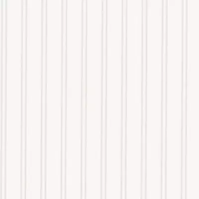 $41.38 • Buy 56 Sq. Ft. 1 Double Roll Beadboard White Textured Paintable Wallpaper Decor New