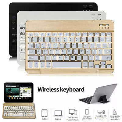 Universal Ultra Slim Wireless Keyboard For Apple IPad IPhone Android Mac Windows • $13.99