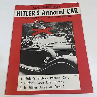 Souvenir Illustrated Book Hitler's Armored Mercedes 770 Victory Car With Record • $19.99