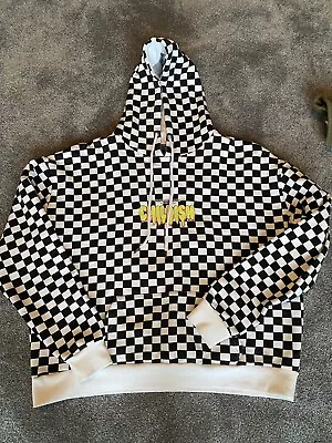 Childish TGF Black And White Checkered Checked Check Hoodie Size M • £30