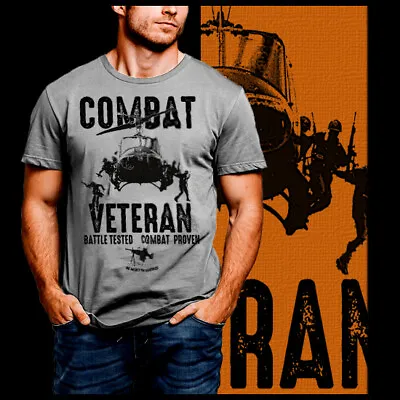 Combat Veteran T-Shirt Special Forces Rangers Army Infantry Airborne Marines Tee • $19.99