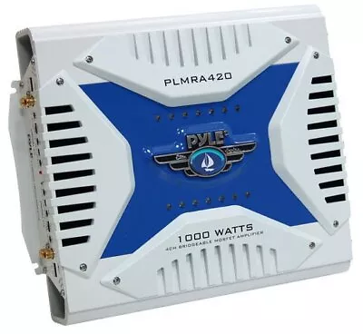 NEW Pyle PLMRA420 1000w 4 Channel Marine Audio Amplifier Sub Amp Waterproof • $110.99