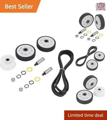 Maytag Dryer Repair Kit - Drum Roller + Idler Pulley + Drum Belt - Quality Parts • $49.97