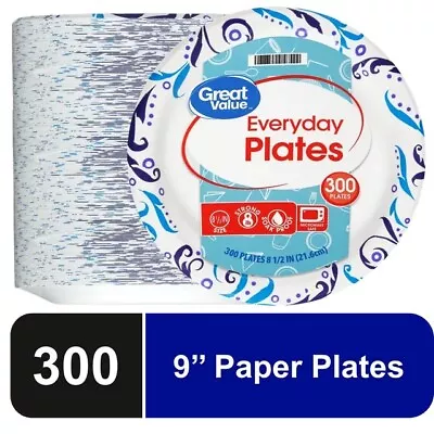 Great Value Everyday Disposable Paper Plates 9in 300ct • $14.49