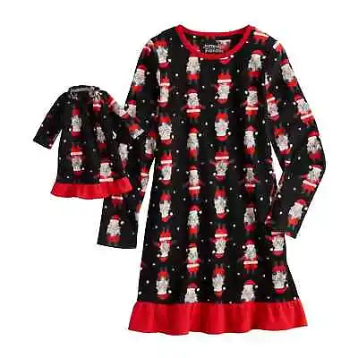 JAMMIES FOR FAMILIES CHRISTMAS NIGHTGOWN WITH MATCHING DOLL GOWN Girls Size 6/6X • $14.99