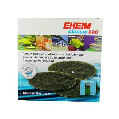 EHEIM 3pc CARBON FILTER PAD For 2217 CLASSIC • £19.92