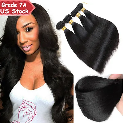 300g THICK 3 Bundles 7A 100% Unprocessed Virgin Human Hair Brazilian Peruvian • $59.07