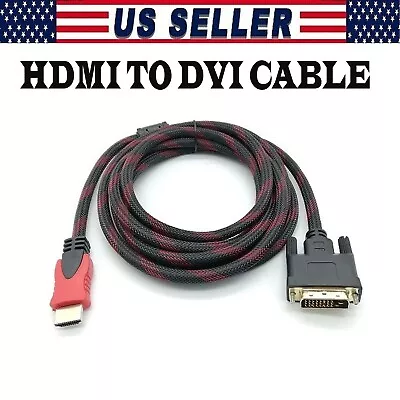 24Pins + 1Pin HDMI To DVI Laptop Monitor Projector Display Cable Monitor Cord PC • $8.20