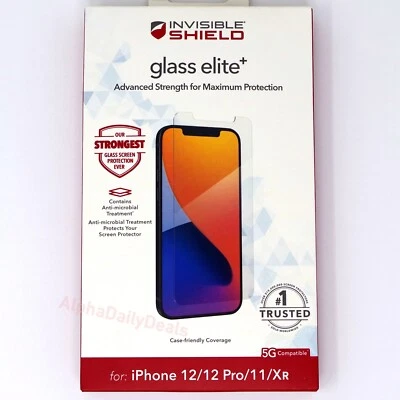 $10.99 • Buy ZAGG InvisibleShield Glass Elite+ Screen Protector For IPhone XR 11 12 Pro Max