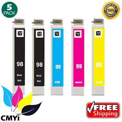 $19.79 • Buy 5PK Black Color 98 99 Replacement Ink Cartridges For Epson Artisan 700 710 725