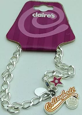 Claire's Silver Tone Volleyball  Bracelet 7   Length • $3.95